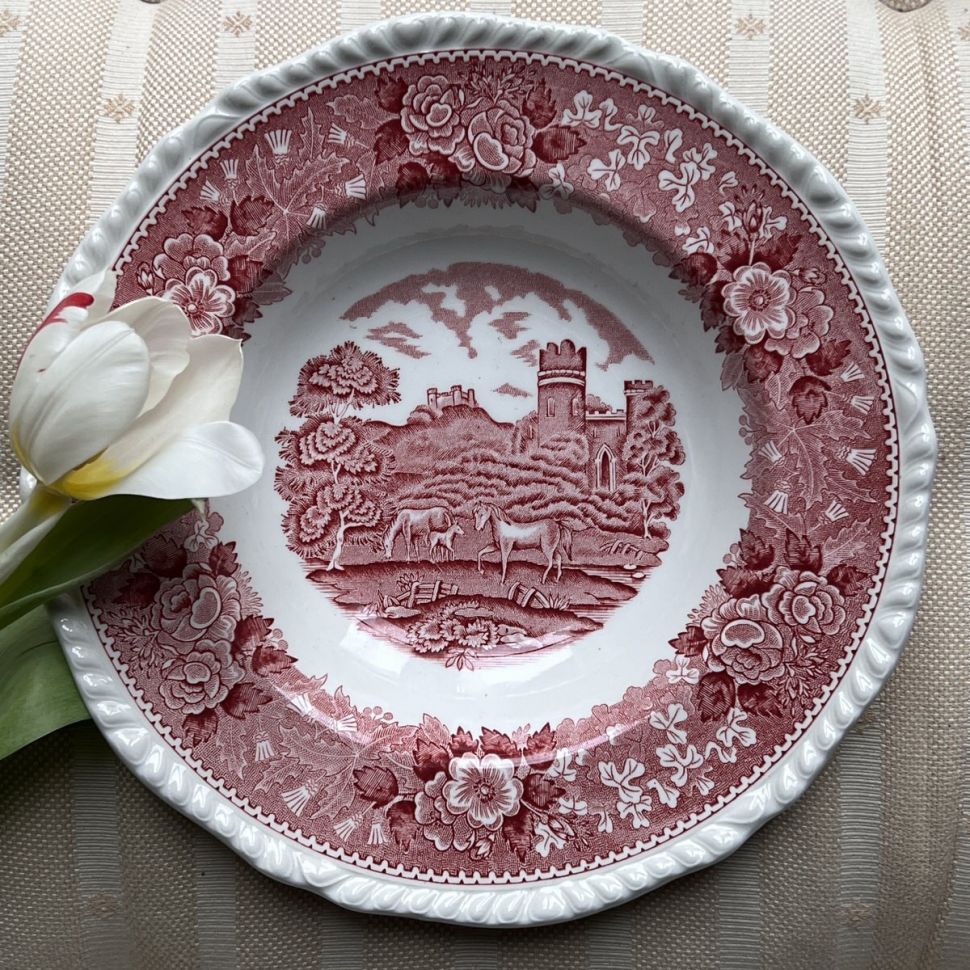 Тарелка глубокая Adams Wedgwood group English Scenic 24 см Англия      