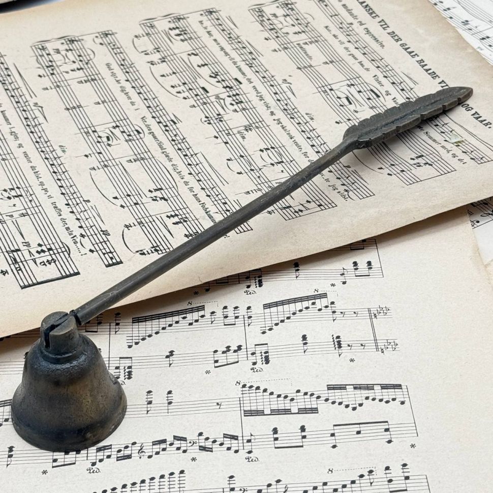 Тушитель для свечи Перо 31 см латунь