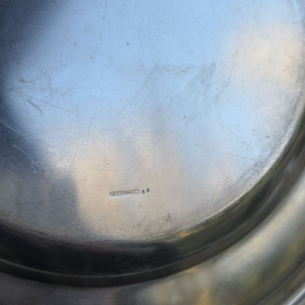 Блюдо поднос круглое WICKEMANN 33 см серебрение 