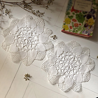 Салфетка вязаная, набор 2 шт.