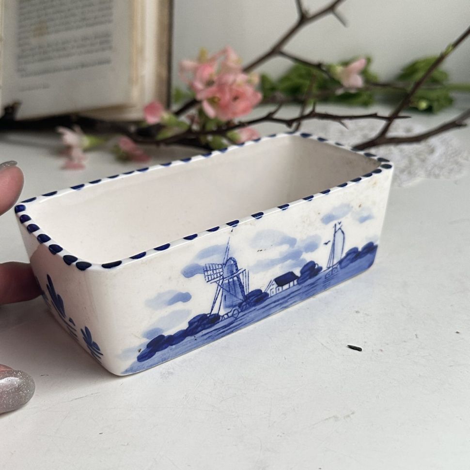 Кашпо мыльница Delft Blue 14 см ручная роспись Голландия 