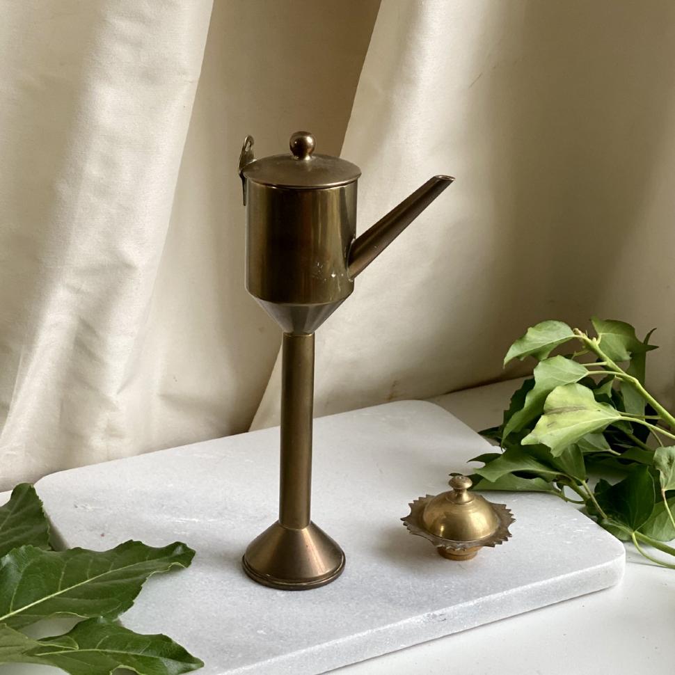 Аромалампа подсвечник 22 см латунь