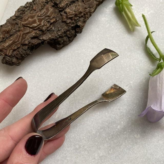 Щипцы для сахара 8,5 см серебрение патина светлее