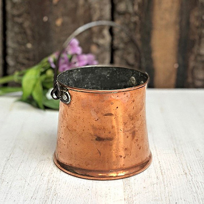 Кашпо ведро медь