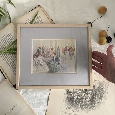 Литография 1912 г Война и Мир в раме