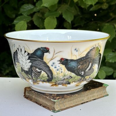 Салатник Franklin Porcelain 1981 Gamebirds 25 см фарфор 1981 г.