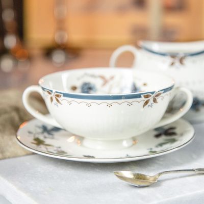 Бульонница с тарелкой 250 мл Royal Doulton Old Colony фарфор Англия