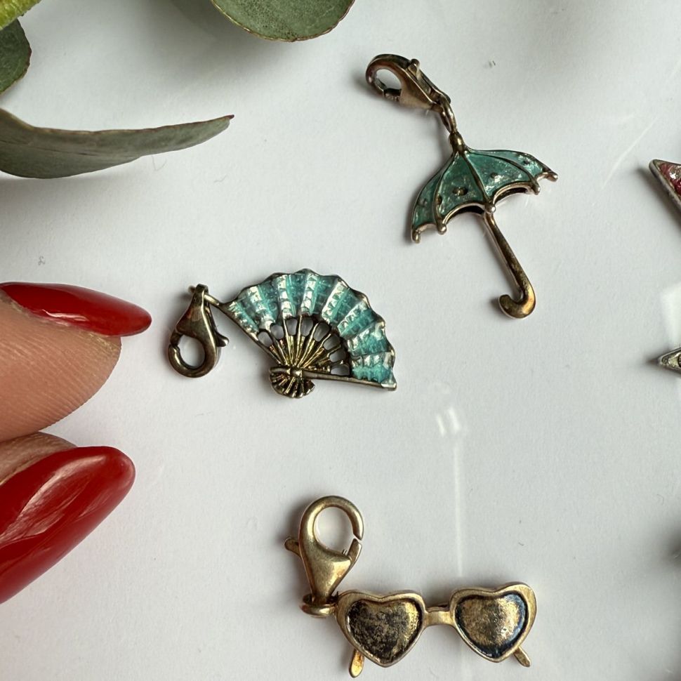 Подвеска шарм Веер 2 см в стиле Thomas Sabo 925 