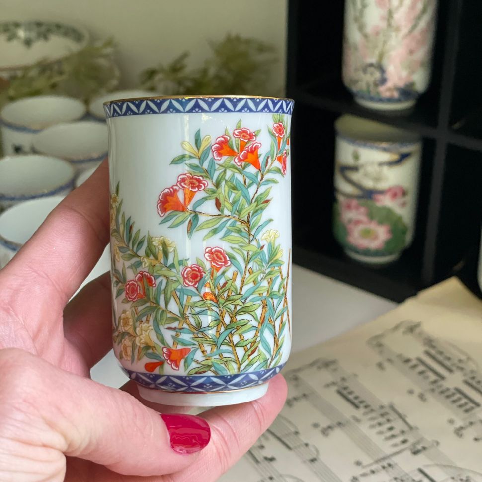 Чашка Franklin porcelain Япония 1981 г 125 мл Кампсис