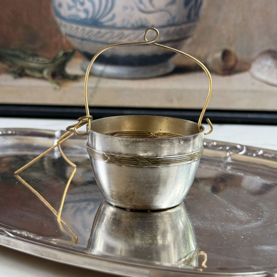 Ситечко для чая 5 см серебрение Франция