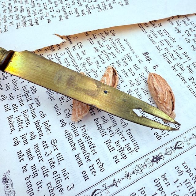 Нож для фруктов 17 см латунный сплав