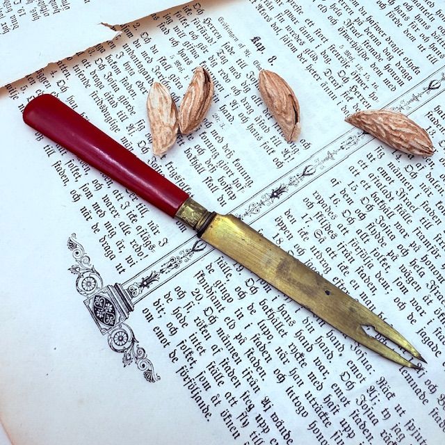 Нож для фруктов 17 см латунный сплав