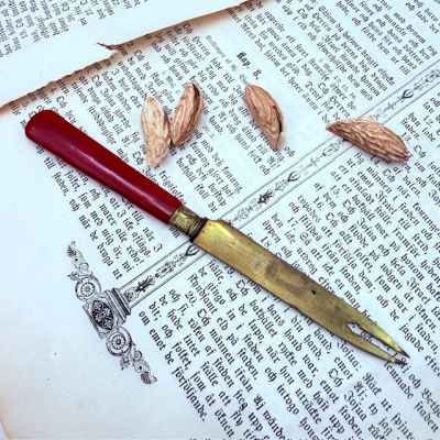 Нож для фруктов 17 см латунный сплав