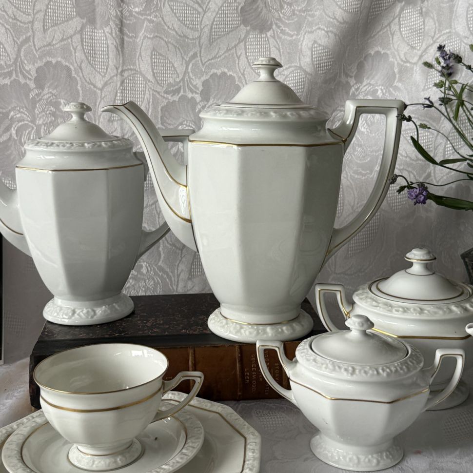 Чайник Ph.Rosenthal Maria с золотой каймой 1,8 л Германия 1927 г   