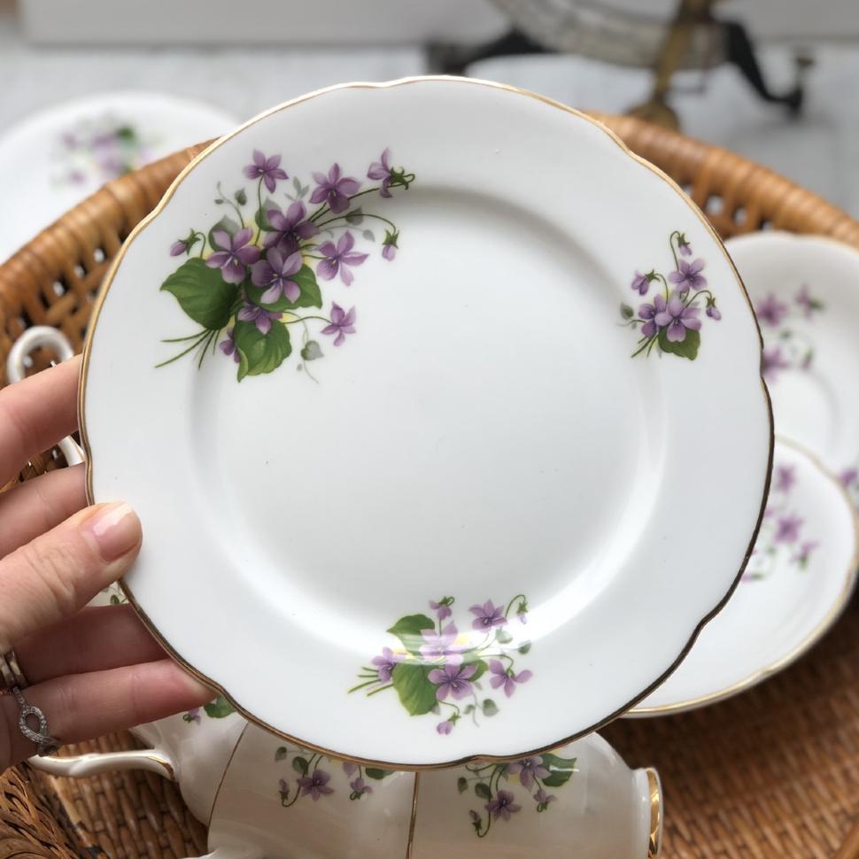 Тарелка 4+1 17см цветы Royal Grafton England