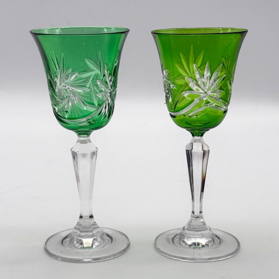 Рюмка набор 2 шт. 75 мл цветной хрусталь Германия