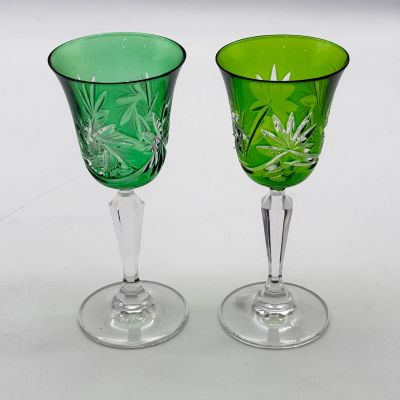 Рюмка набор 2 шт. 75 мл цветной хрусталь Германия