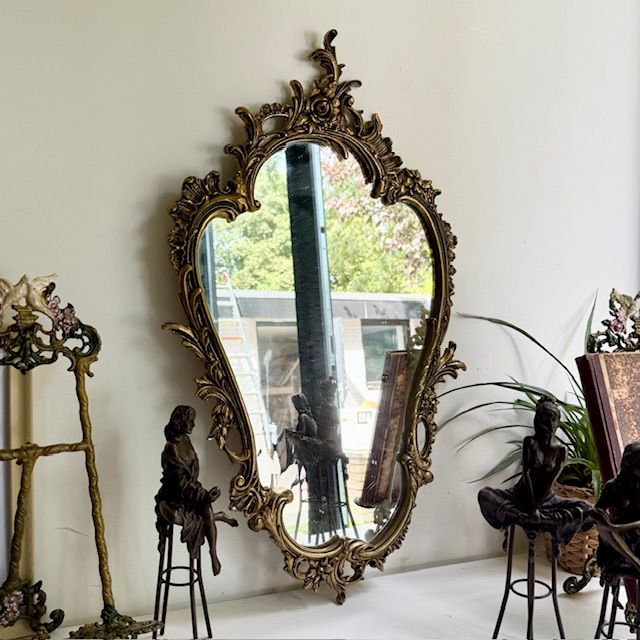 Зеркало над консолью 72 см бронза