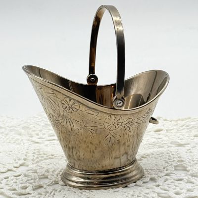 Сахарница Ладья 12 см серебрение Франция