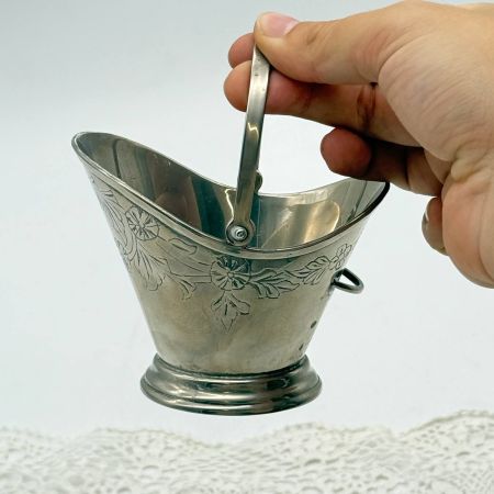 Сахарница Ладья 12 см серебрение Франция