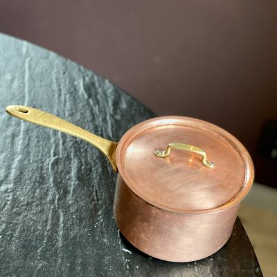 Ковш медный 2,2 л с крышкой ручка латунь