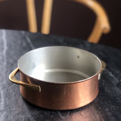 Кастрюля медная без крышки 1 л 