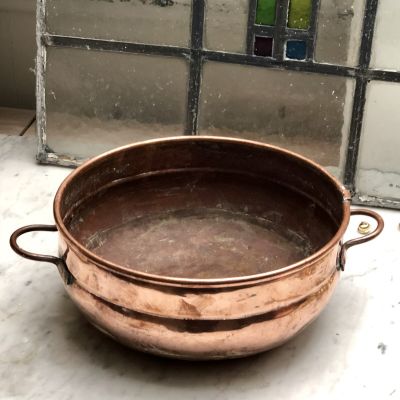 Кашпо медное с ручками