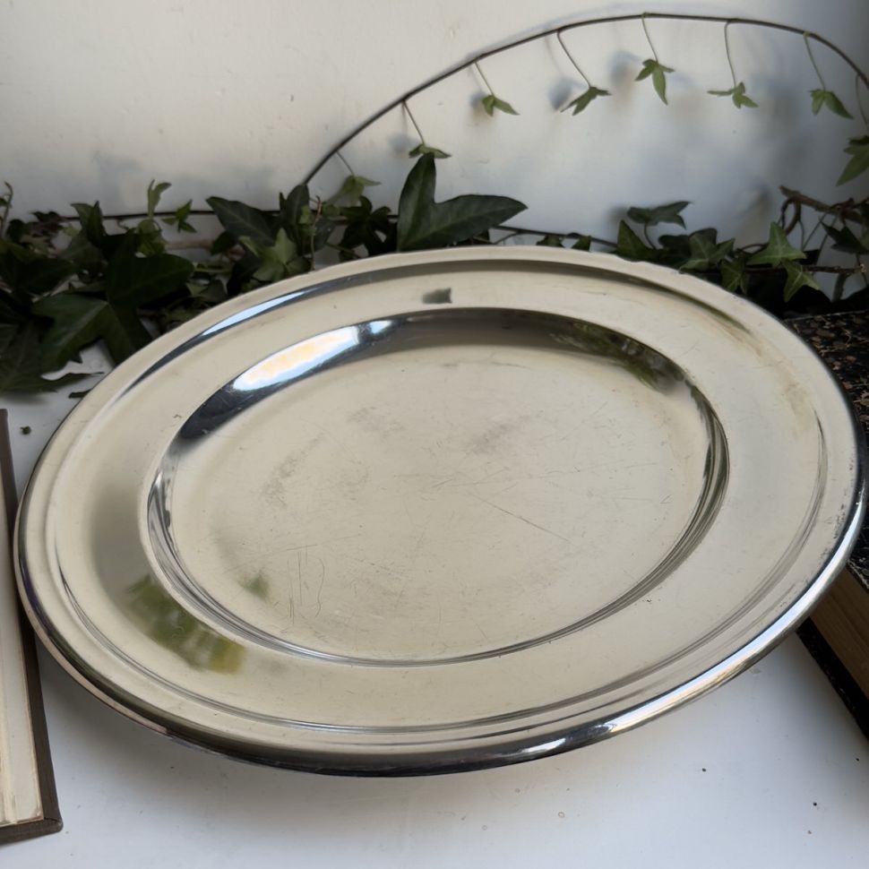 Блюдо поднос WICKEMANN 35 см серебрение Бельгия 