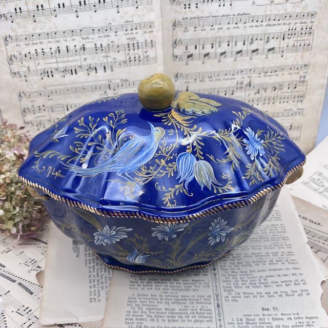 Супница террин 2,5 л фарфор Франция ручная роспись