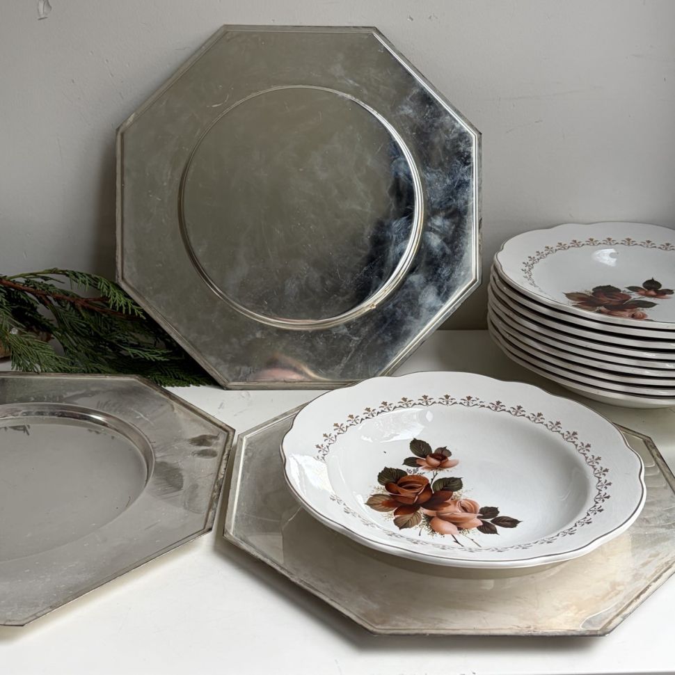 Тарелка глубокая Sarreguemines Розы 24 см Франция