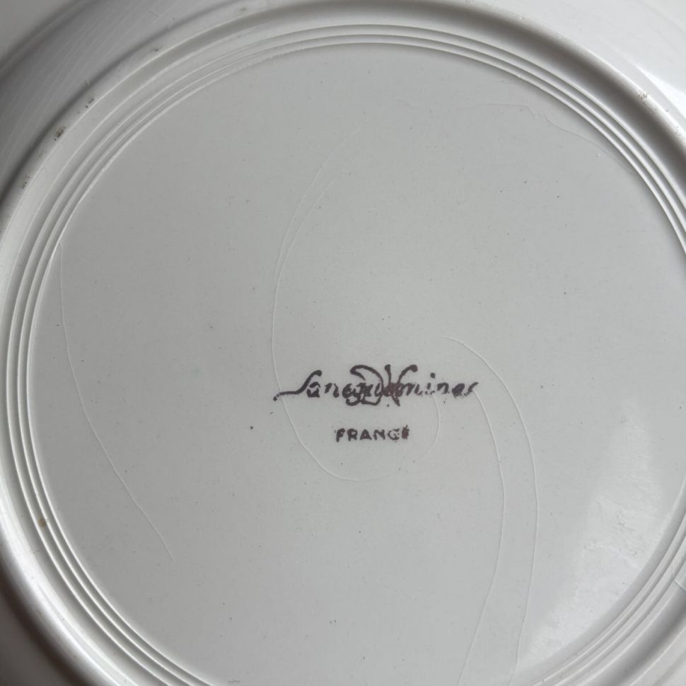 Тарелка глубокая Sarreguemines Розы 24 см Франция