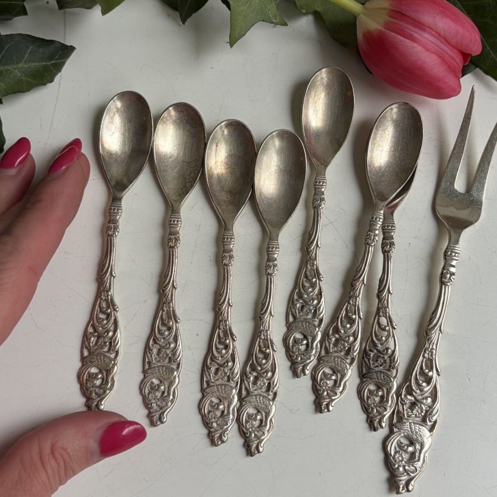 Ложка кофейная Gero 12 см серебрение 90 Голландия