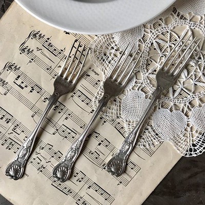 Вилка столовая 19 см Пальмовая ветвь малая мельхиор