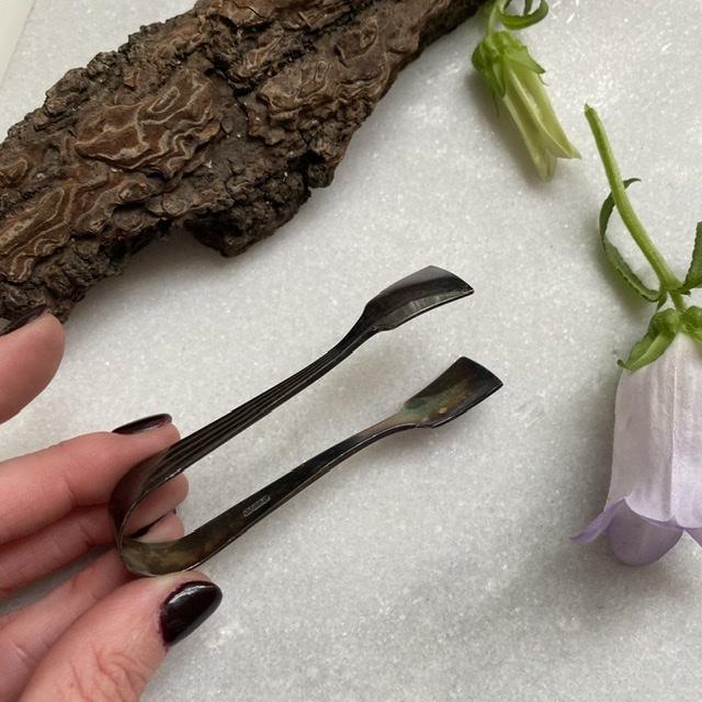 Щипцы для сахара 8,5 см серебрение темные