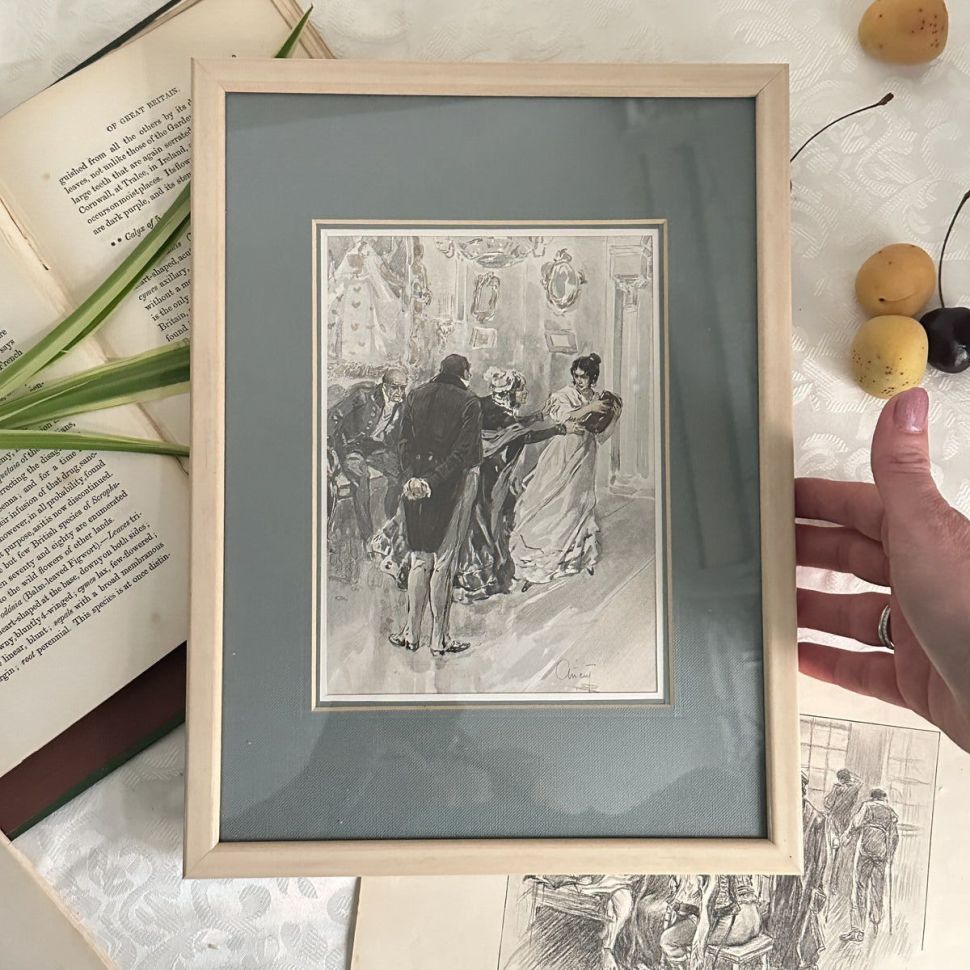 Литография 1912 г Война и Мир в раме