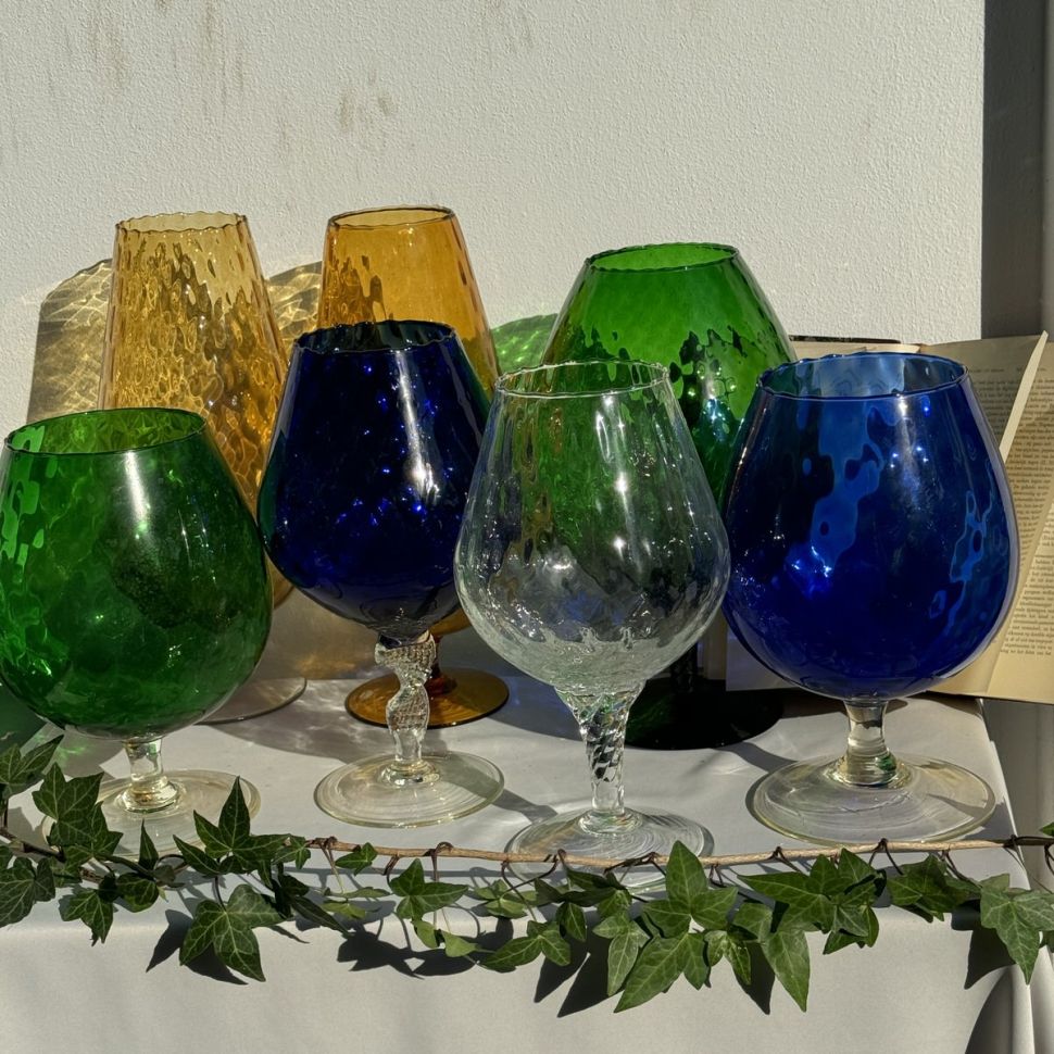 Ваза на ножке Бокал 31 см хрустальное стекло Мурано