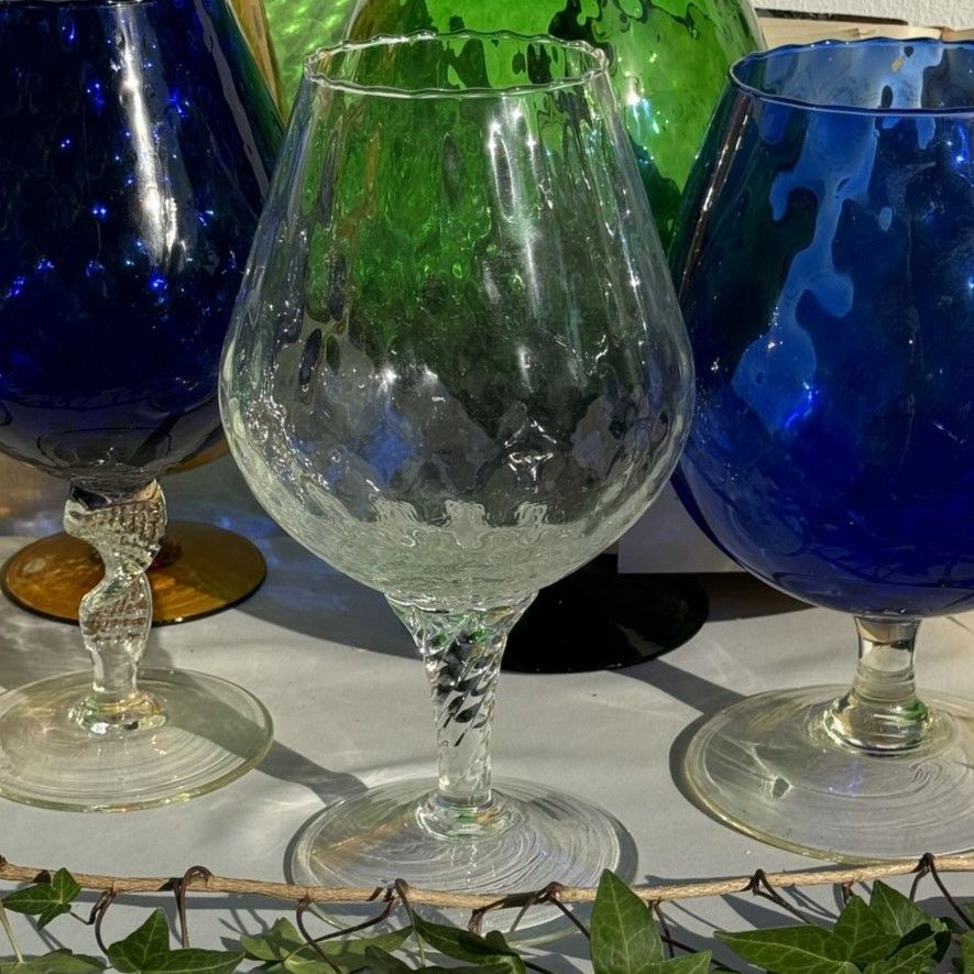 Ваза на ножке Бокал 31 см хрустальное стекло Мурано