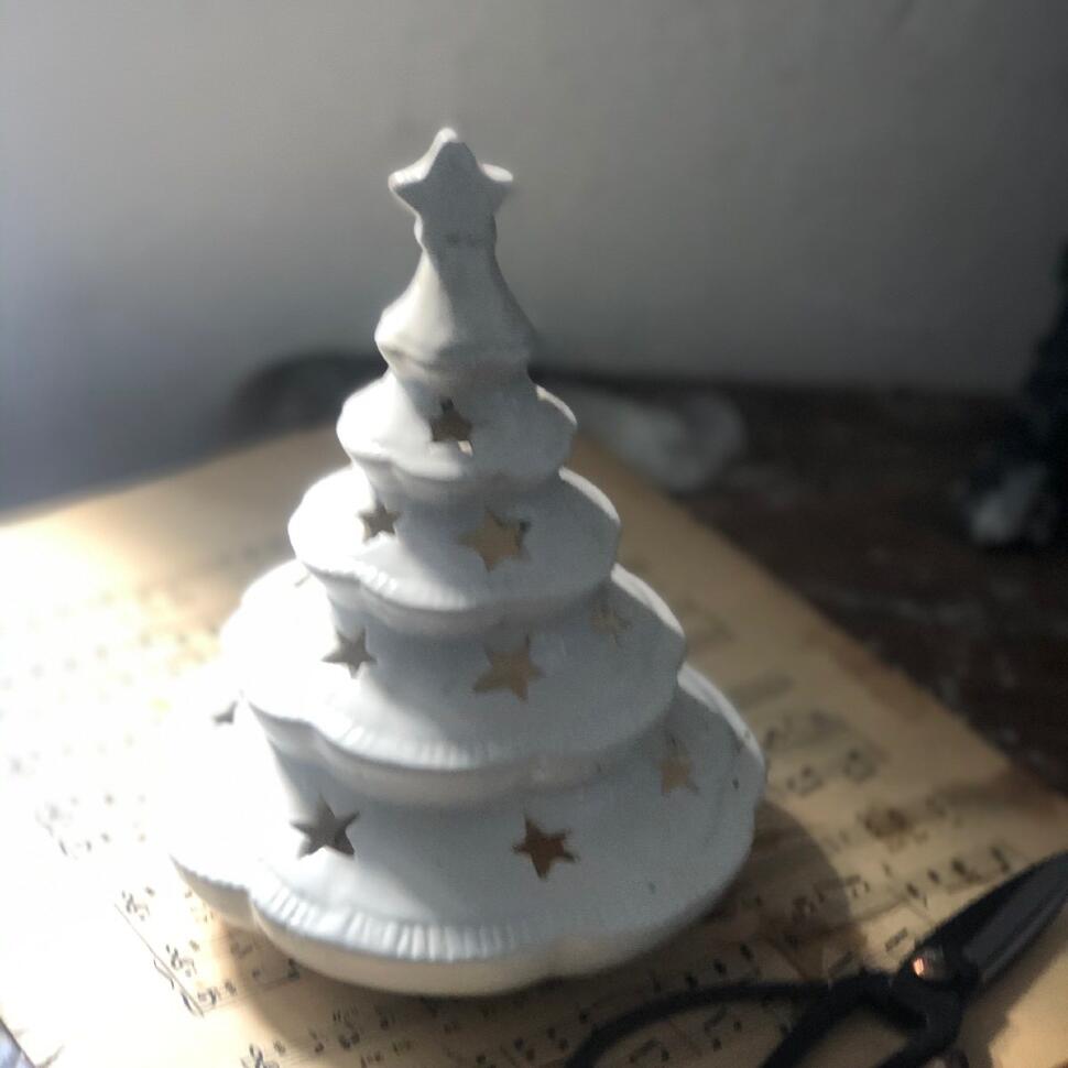 Подсвечник 20 см Елка керамика