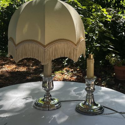 Лампа настольная 31 см серебрение Франция   