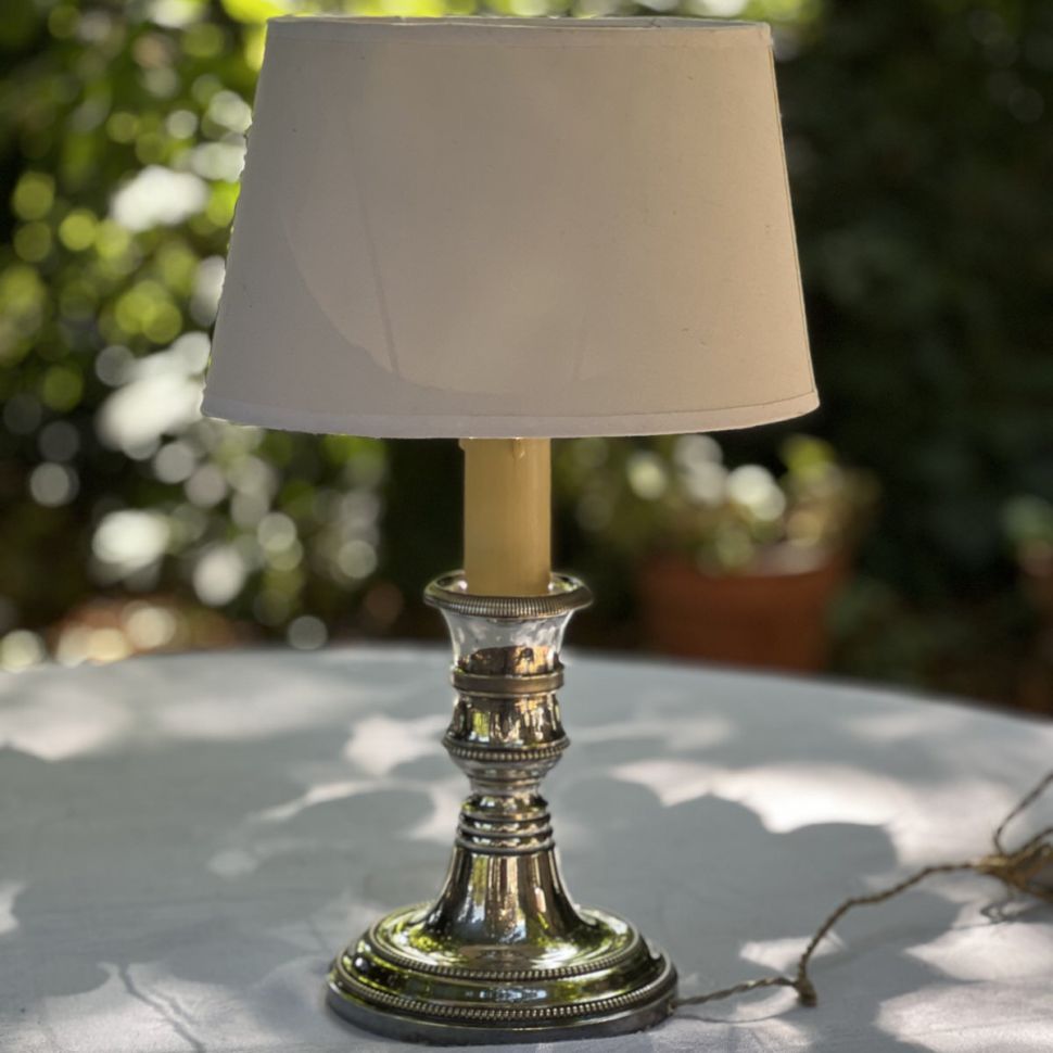 Лампа настольная 31 см серебрение Франция   