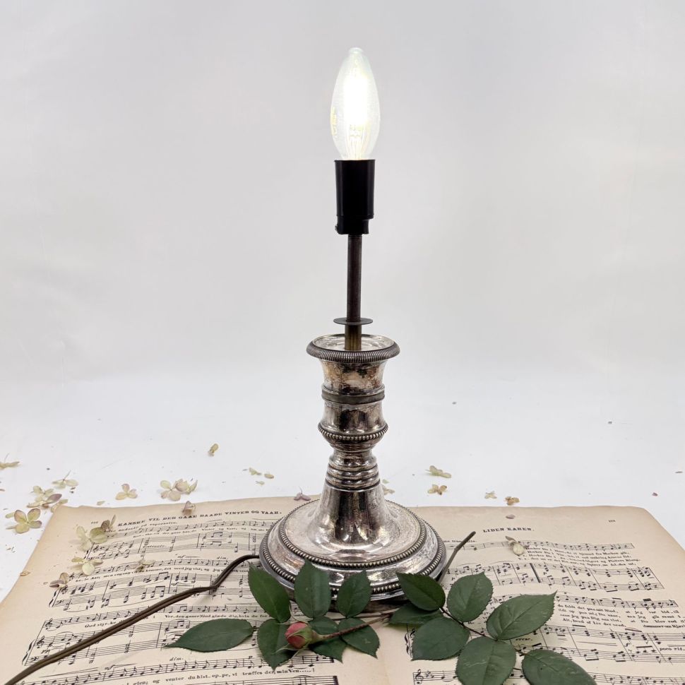 Лампа настольная 31 см серебрение Франция   