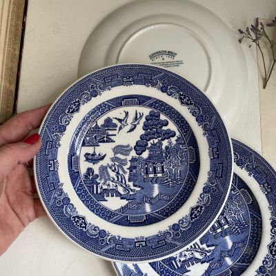 Тарелка 18 см Johnson Bros Willow 1940 Англия