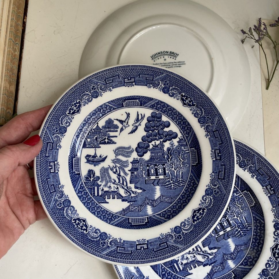 Тарелка 18 см Johnson Bros Willow 1940 Англия  