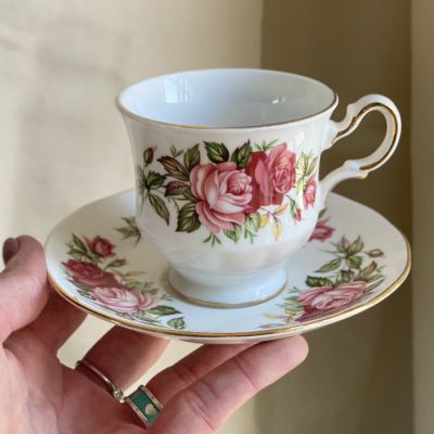 Чайная пара 130 мл Розы Queen Anna Англия