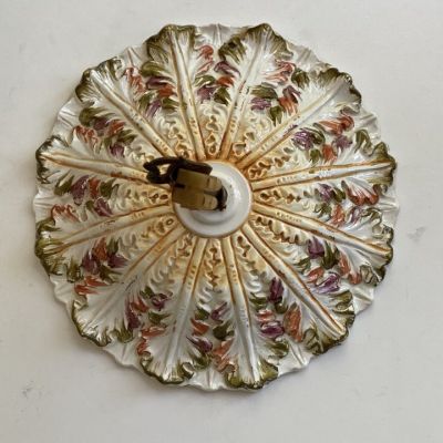 Розетка с держателем для люстры фарфор латунь