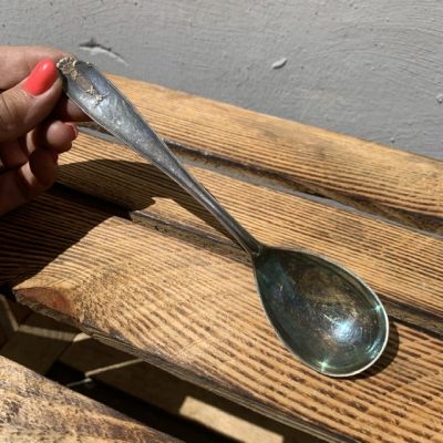 Ложка GAB 19 см мельхиор серебрение Швеция