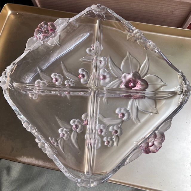 Блюдо менажница 27 см хрусталь Германия