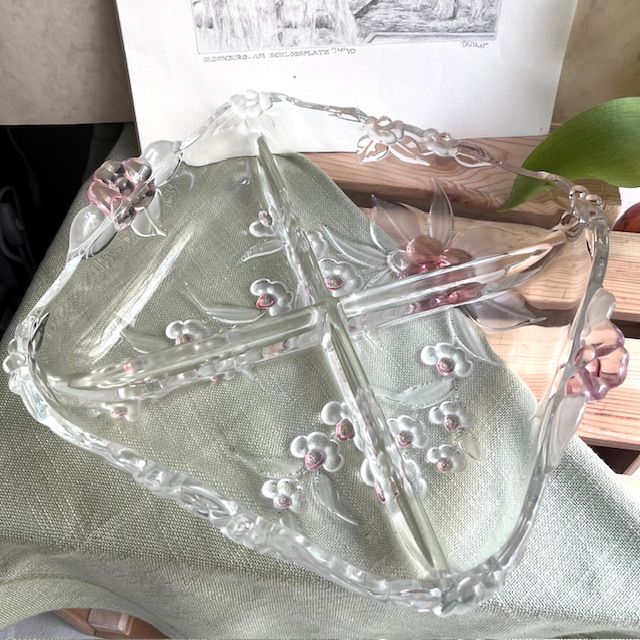 Блюдо менажница 27 см хрусталь Германия