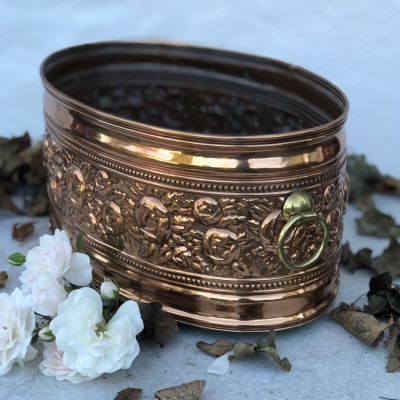 Кашпо ваза медное 36 см 