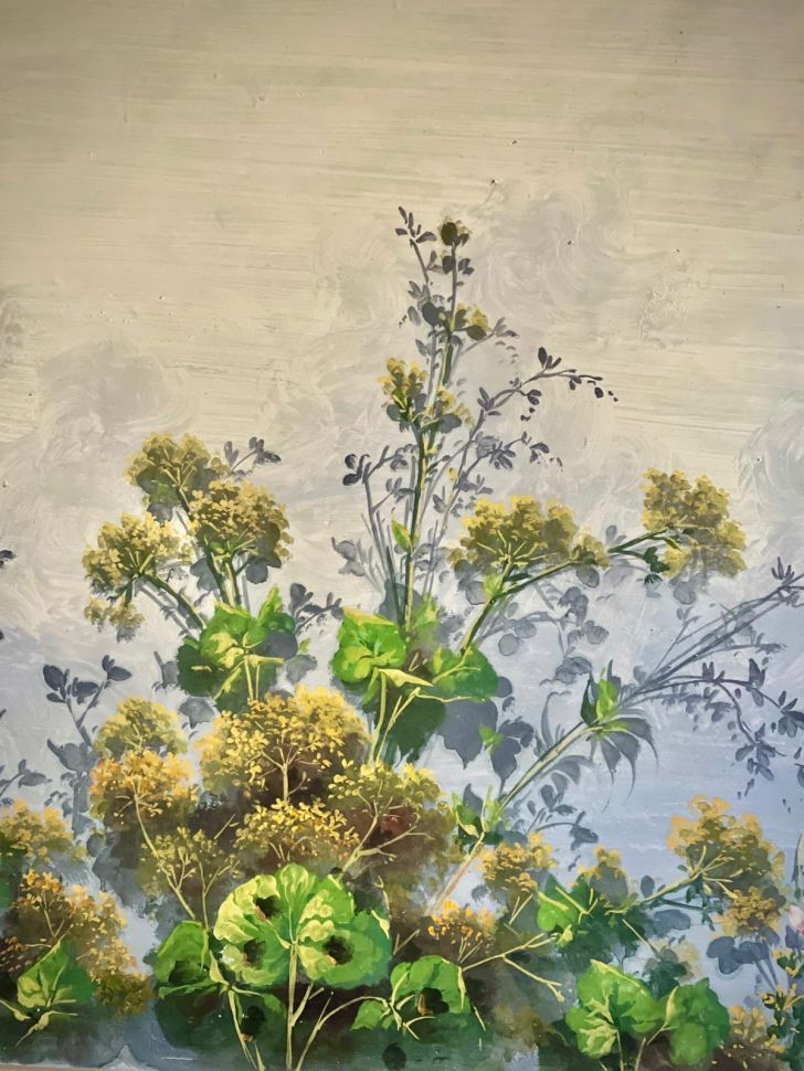 Репродукция фрески 21х28 см Желтые травы